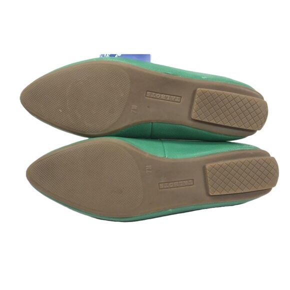 Talbots Francesca Tab Driving Moccasins - Pebbled Leather Green Slip-on Shoes -7 - Picture 10 of 11